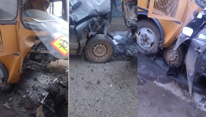 При столкновении «Нивы» и автобуса пострадал ребенок