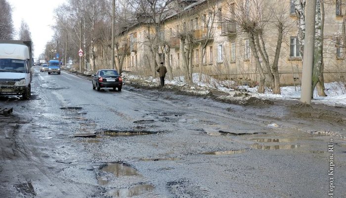 55 участков дорог планируется отремонтировать в Кирове в 2017 году