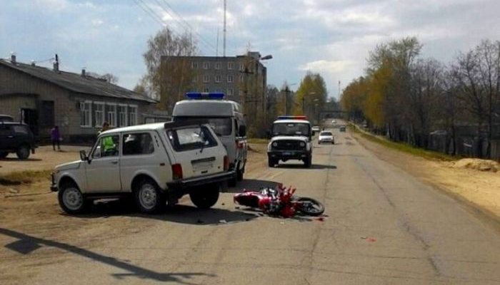 В Кировской области водитель «Нивы» сбил мотоциклиста