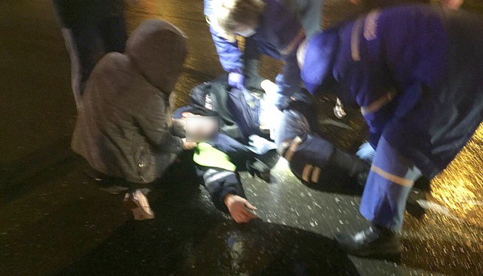 В Кирове таксист на огромной скорости сбил двух сотрудников ДПС