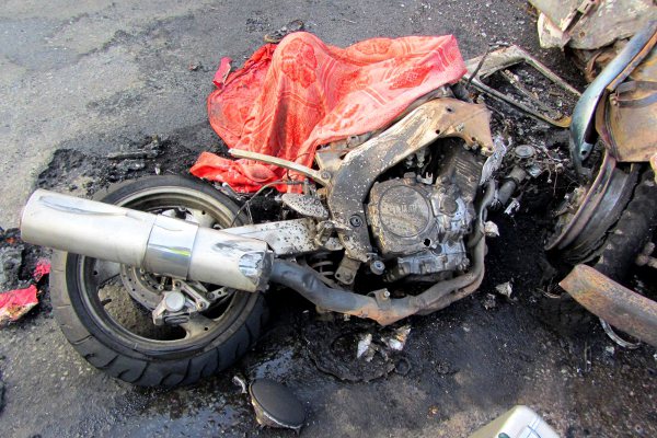 Мотоциклист сгорел на трассе Киров-Слободской