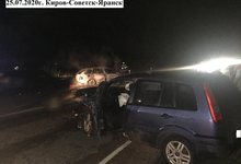 В Кировской области женщина за рулём Ford Fusion влетела в Skoda Fabia