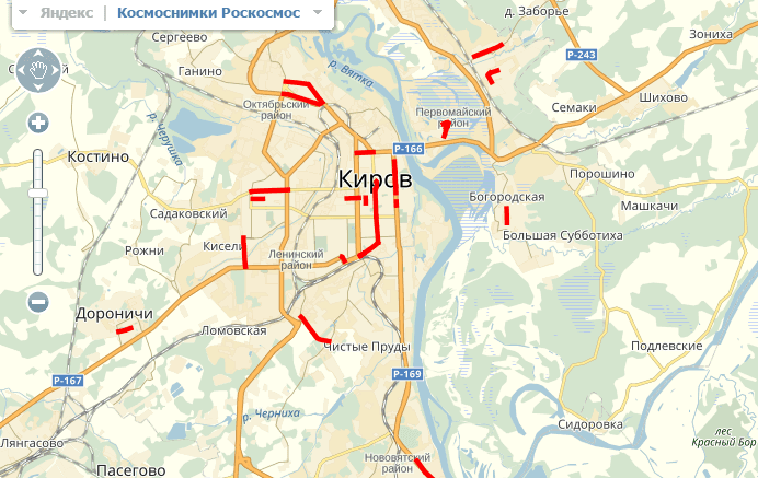 В Кирове появилась интерактивная карта ремонта дорог