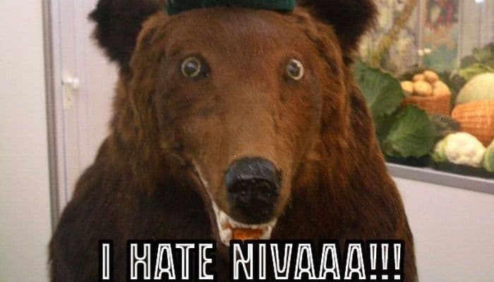 “Медведь-ниваненавистник” напал на отечественный внедорожник