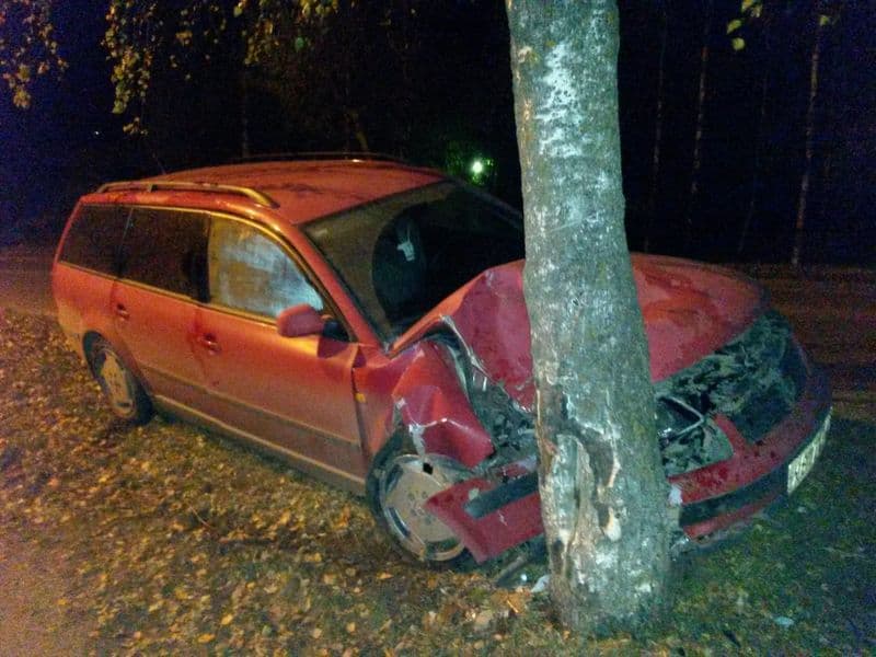 В Кирово-Чепецке «Фольцваген» въехал в дерево