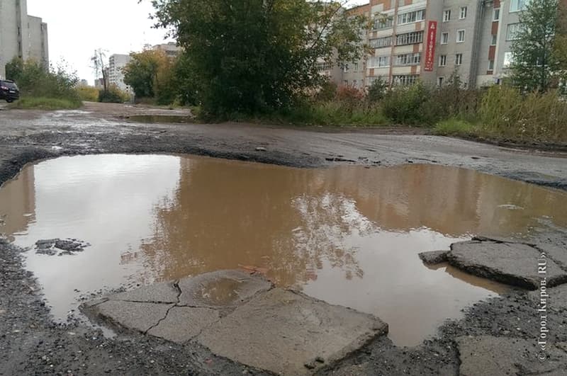 На Сурикова после дождей образуется «море»