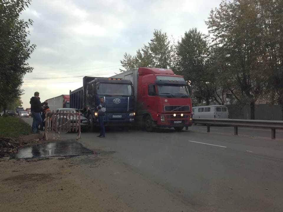 ДТП на Производственной. Въезд в город перекрыт
