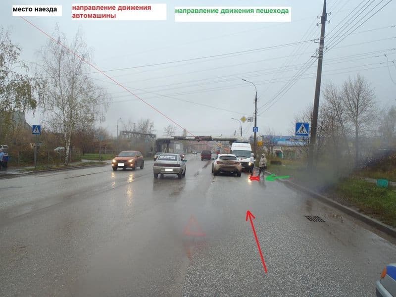 На Ердякова сбили женщину на пешеходном переходе