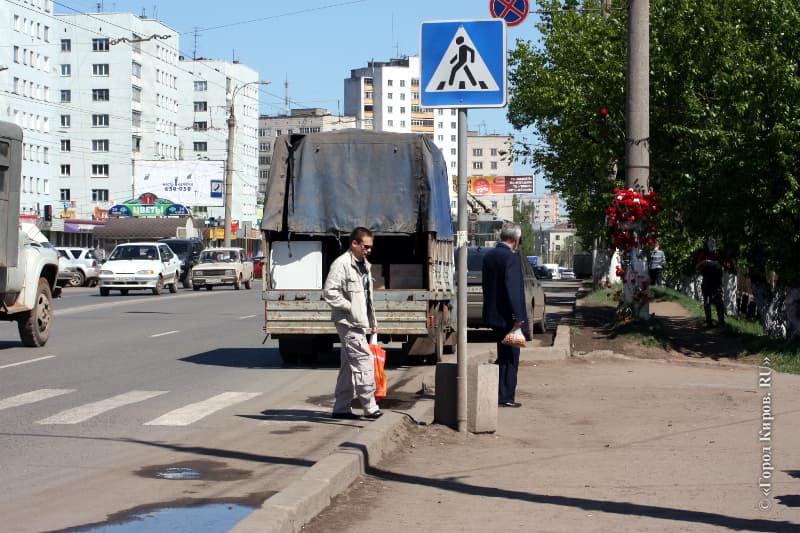 Карта самых опасных пешеходных переходов в Кирове