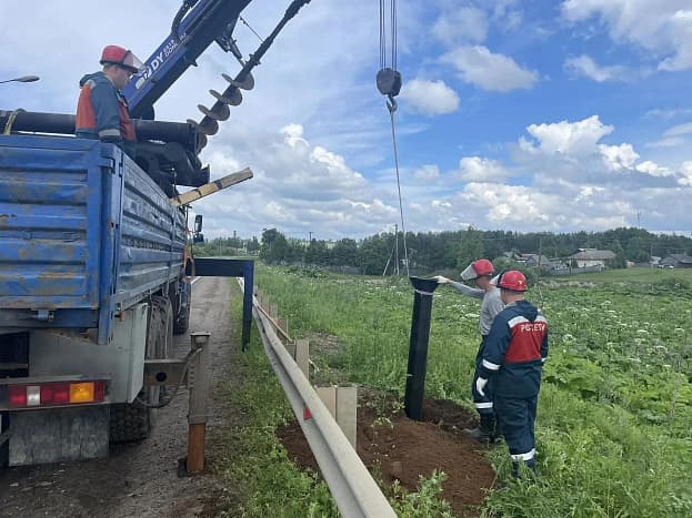 Одну из трасс в Кировской области оборудовали освещением