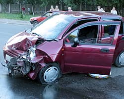 ДТП: лобовое столкновение Daewoo Matiz и «четырнадцатой»