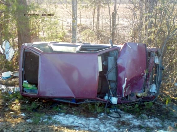 Водитель без прав погиб в девятке, улетевшей в кювет