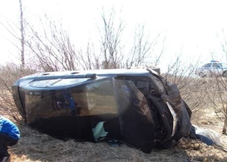 В Котельниче перевернулась «Мазда» с «питерскими» номерами