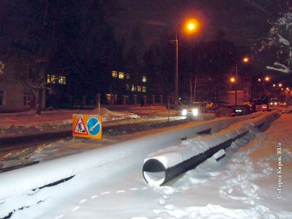 Из-за раскопок улица Калинина стала односторонней