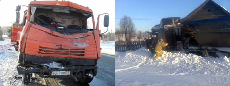 В Советском районе большегруз врезался в дом