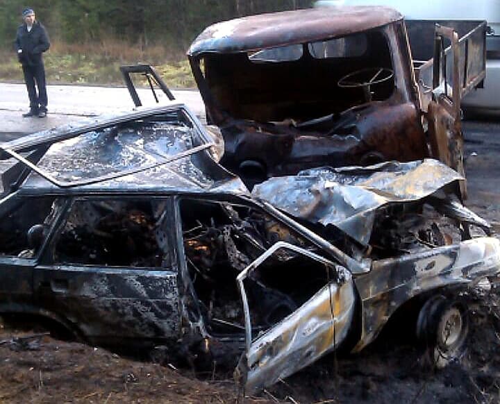 ДТП на трассе. Пять человек сгорели в автомобиле