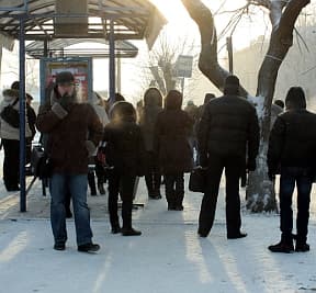 Первые -30... За день температура воздуха опустилась на 14 градусов