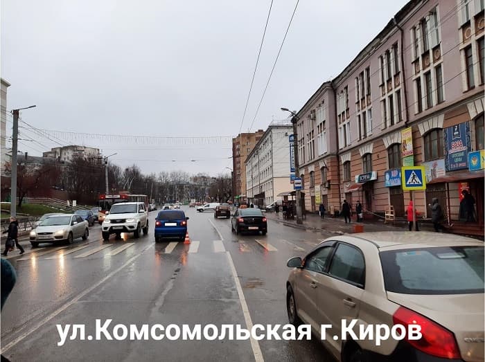 В Кирове пенсионер на «Матизе» сбил женщину прямо на пешеходном переходе