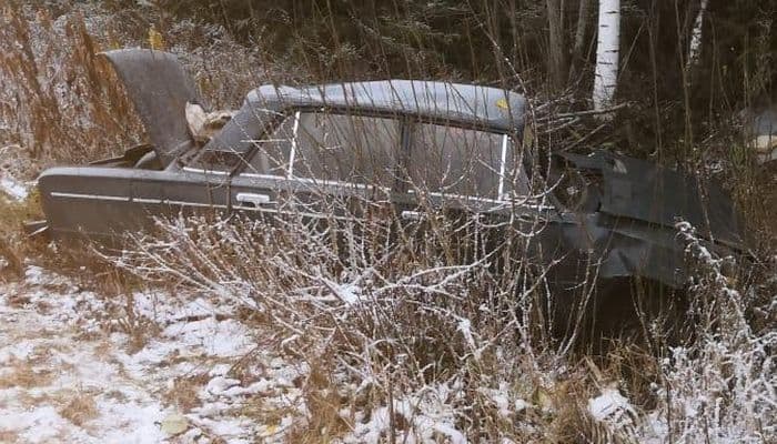 В Подосиновском районе бесправник на «шестерке» улетел в кювет и погиб