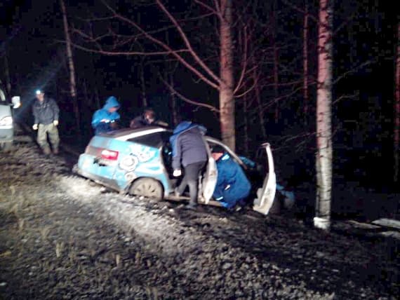 Авария на трассе в Советском районе: «двенадцатая» съехала в кювет