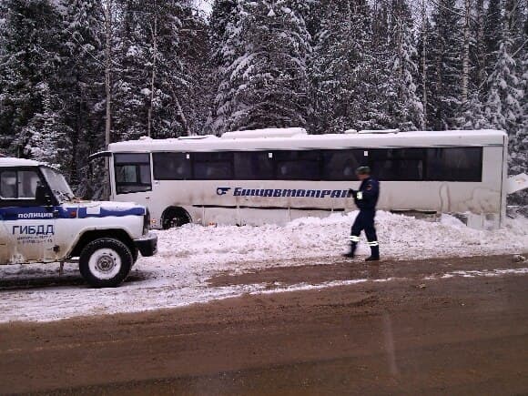 В Сунском районе автобус улетел в кювет