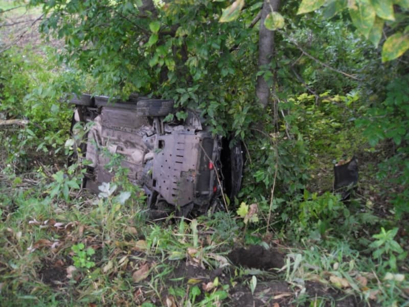 Пьяный водитель Lancer съехал в кювет