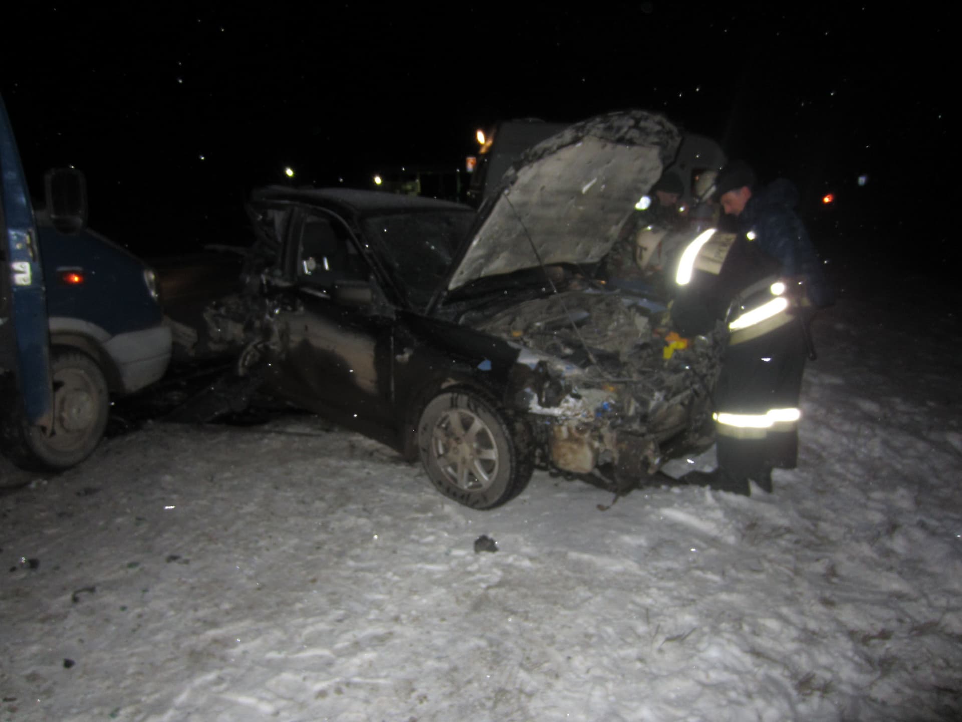 В Орловском районе Subaru сперва врезалась в МАЗ затем в «Газель»