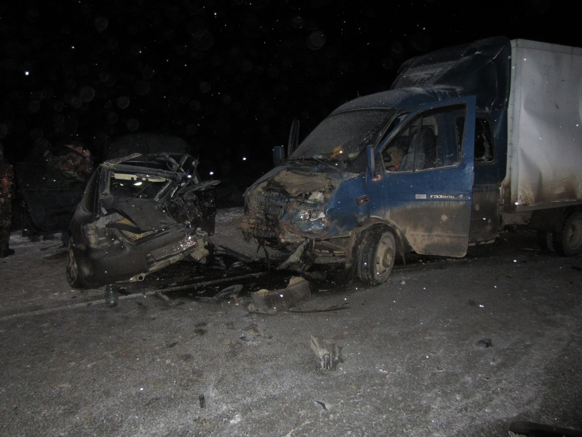 В Орловском районе Subaru сперва врезалась в МАЗ затем в «Газель»