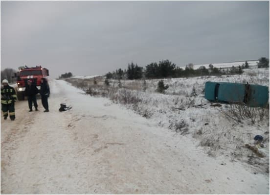 В Богородском районе студент со школьником перевернулись на ВАЗе
