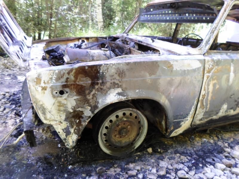 В Кировской области во время движения загорелся ВАЗ