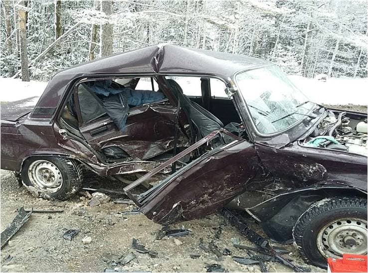 "Семёрку" занесло - авария в Белохолуницком районе