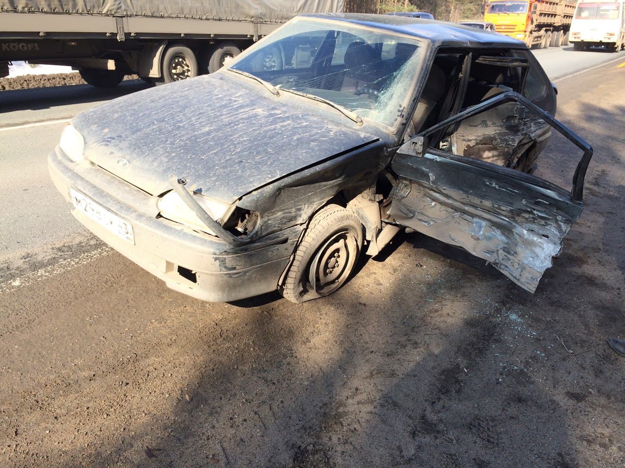 На Котельничском тракте столкнулись 7 машин