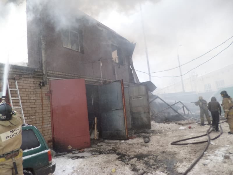 В гаражах взорвалась машина с ГБО