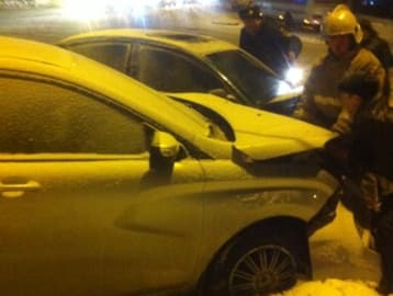 На повороте на Ганино столкнулись 3 машины