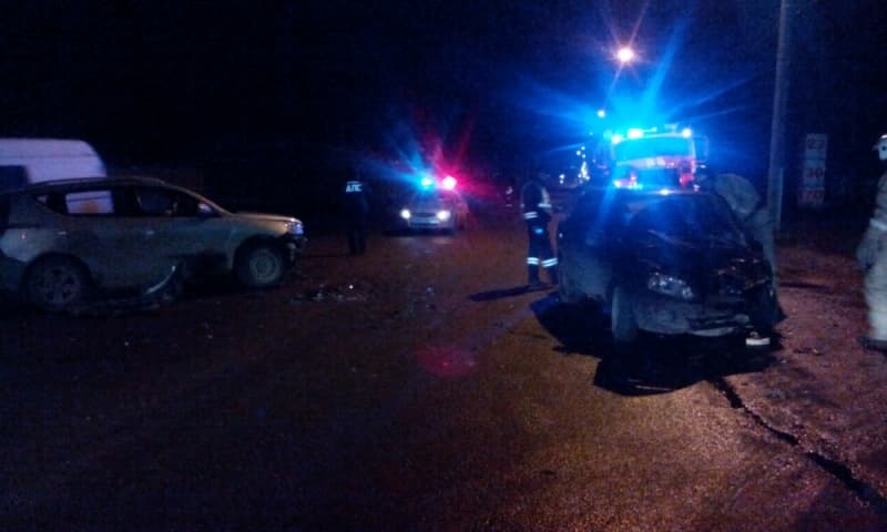 На Дзержинского столкнулись 2 пьяных водителя