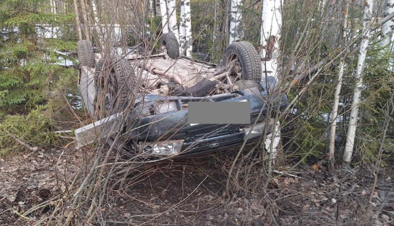 В Орловском районе перевернулась легковушка с 2-летней девочкой в салоне