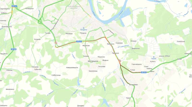 Кировчан предупреждают о "бесконечной" пробке на Казанском повороте