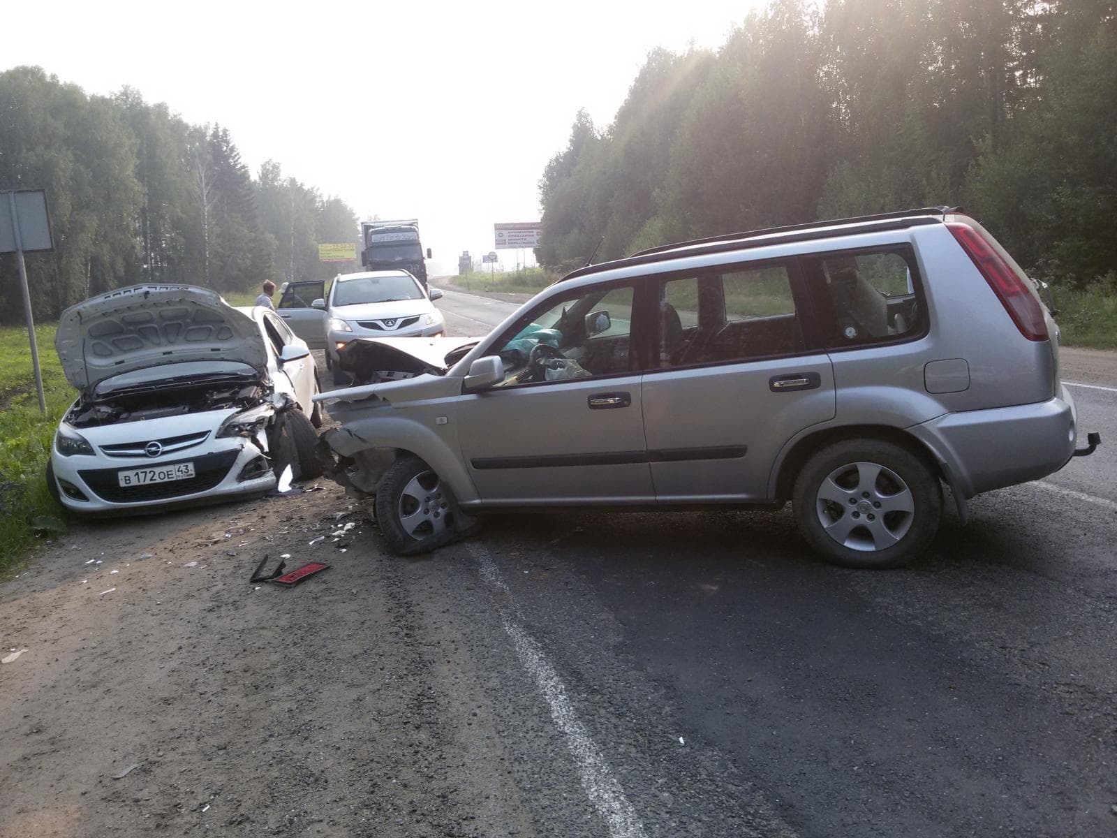 ДТП на трассе Киров - Пермь: водитель уснул и выехал на встречную полосу