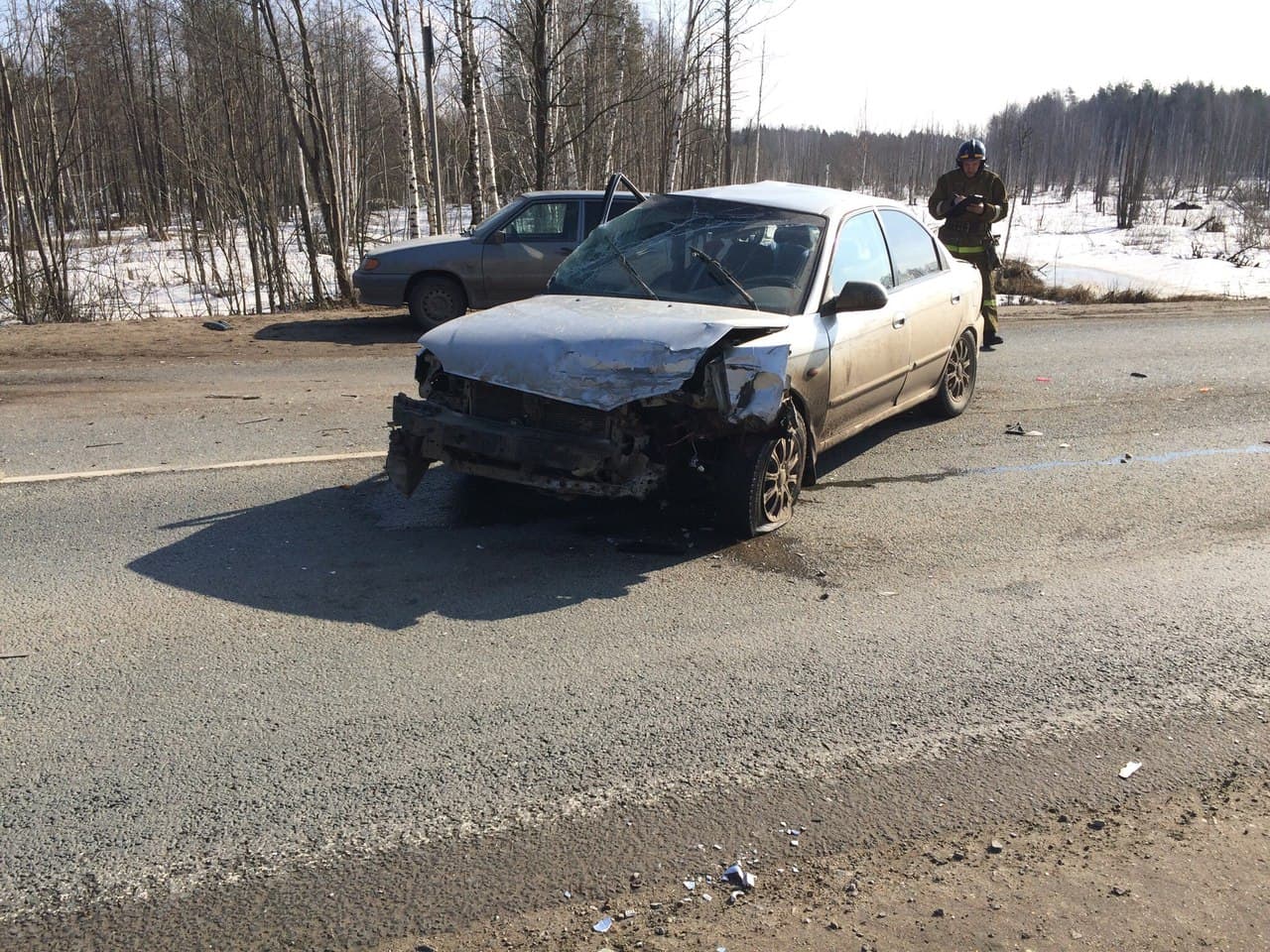На Котельничском тракте столкнулись 7 машин