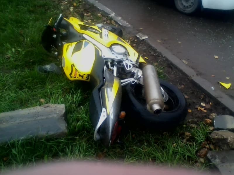 Мотоавария на Потребкооперации. Водитель отказался от освидетельствования