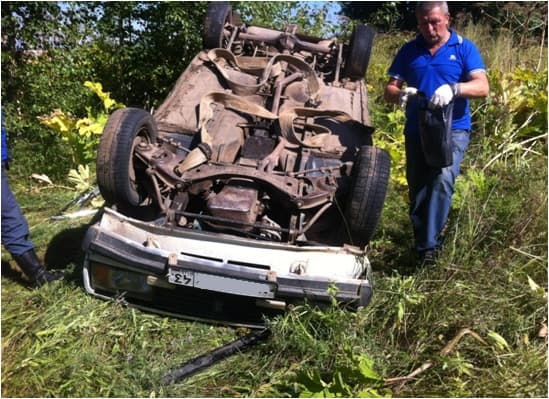 В Кирово-Чепецком районе в кювет уехал ВАЗ