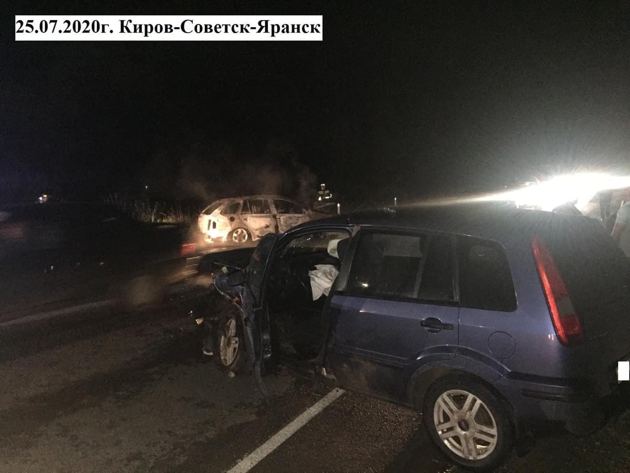 В Кировской области женщина за рулём Ford Fusion влетела в Skoda Fabia