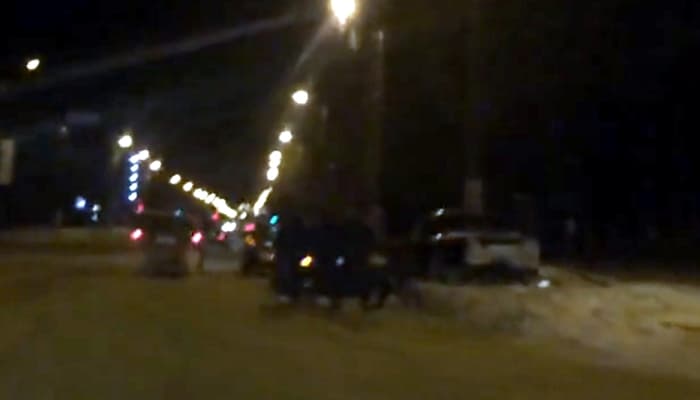 На Московской «семерка» улетела в сугроб