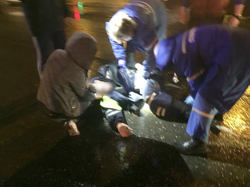 В Кирове таксист на огромной скорости сбил двух сотрудников ДПС