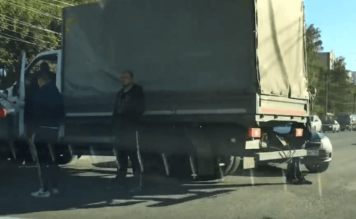 На Московской “Газелька” встретилась с “Хёндэ”