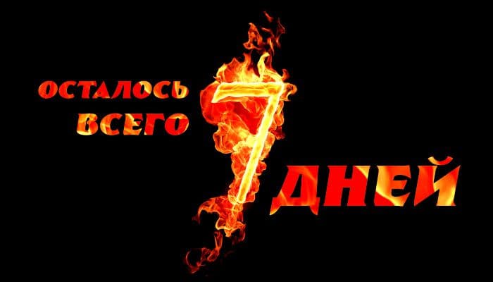 Осталось всего «СЕМЬ»!