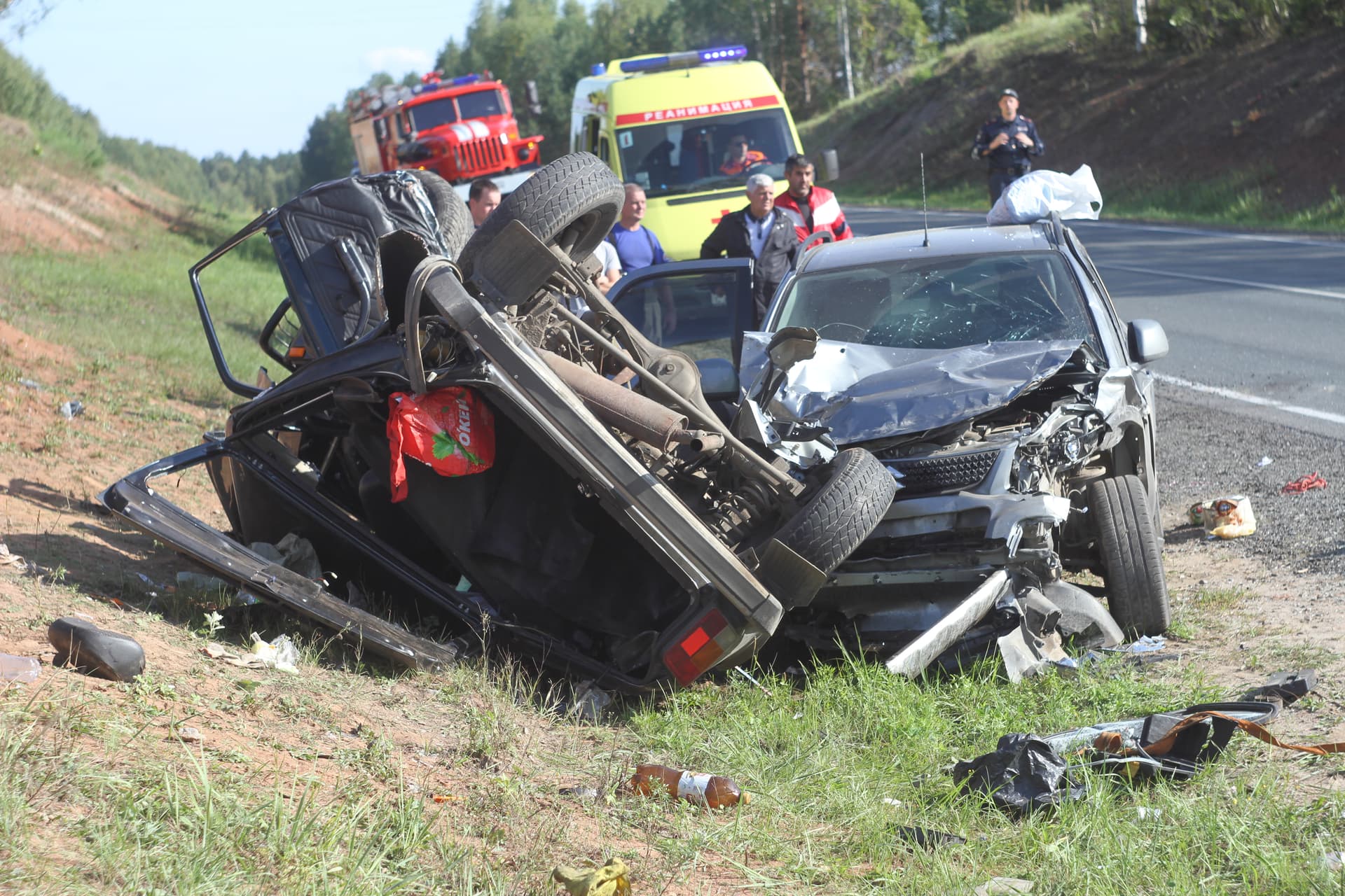 Авария в Юрьянском районе: «Нива» выехала на встречную полосу