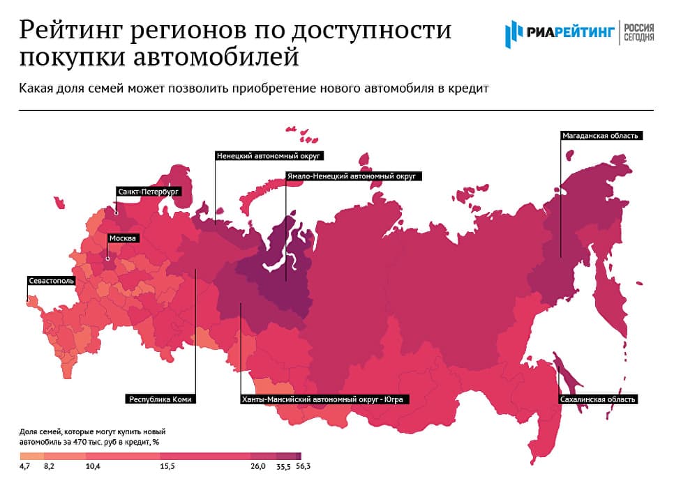 1 автомобиль на 10 семей в Кировской области — такая статистика