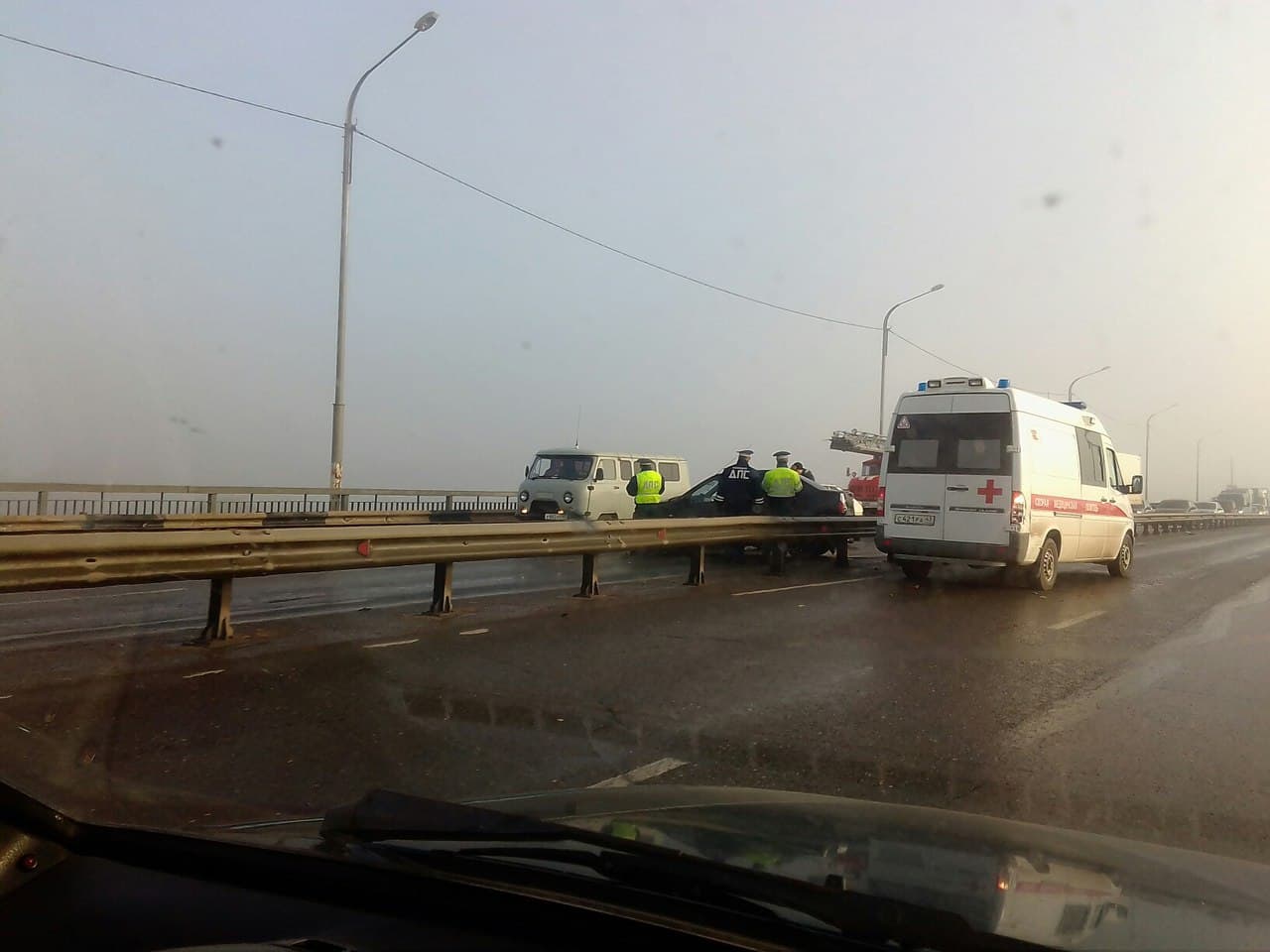 7 ДТП произошло на Новом мосту за сегодняшний день