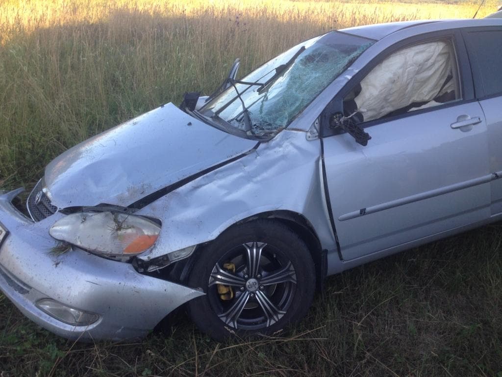 Очередной пьяный водитель улетел в кювет